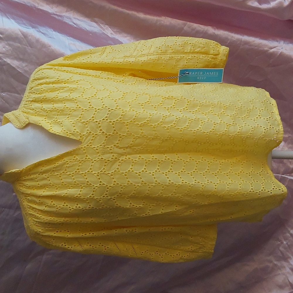 New with tags Draper James boho yellow top🔥🔥
